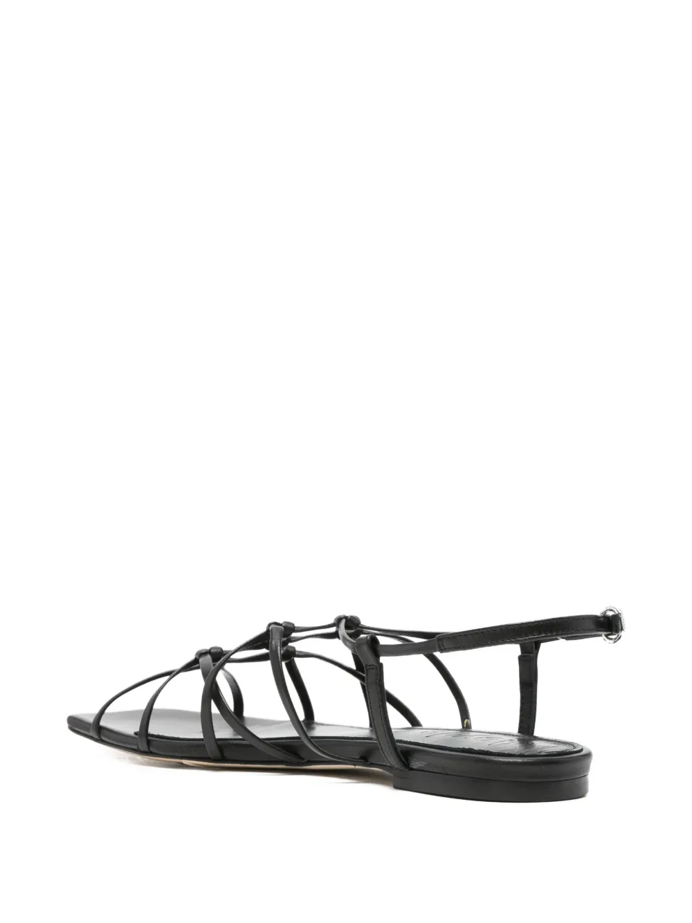 Aeyde Anisa strappy leather sandals Zwart