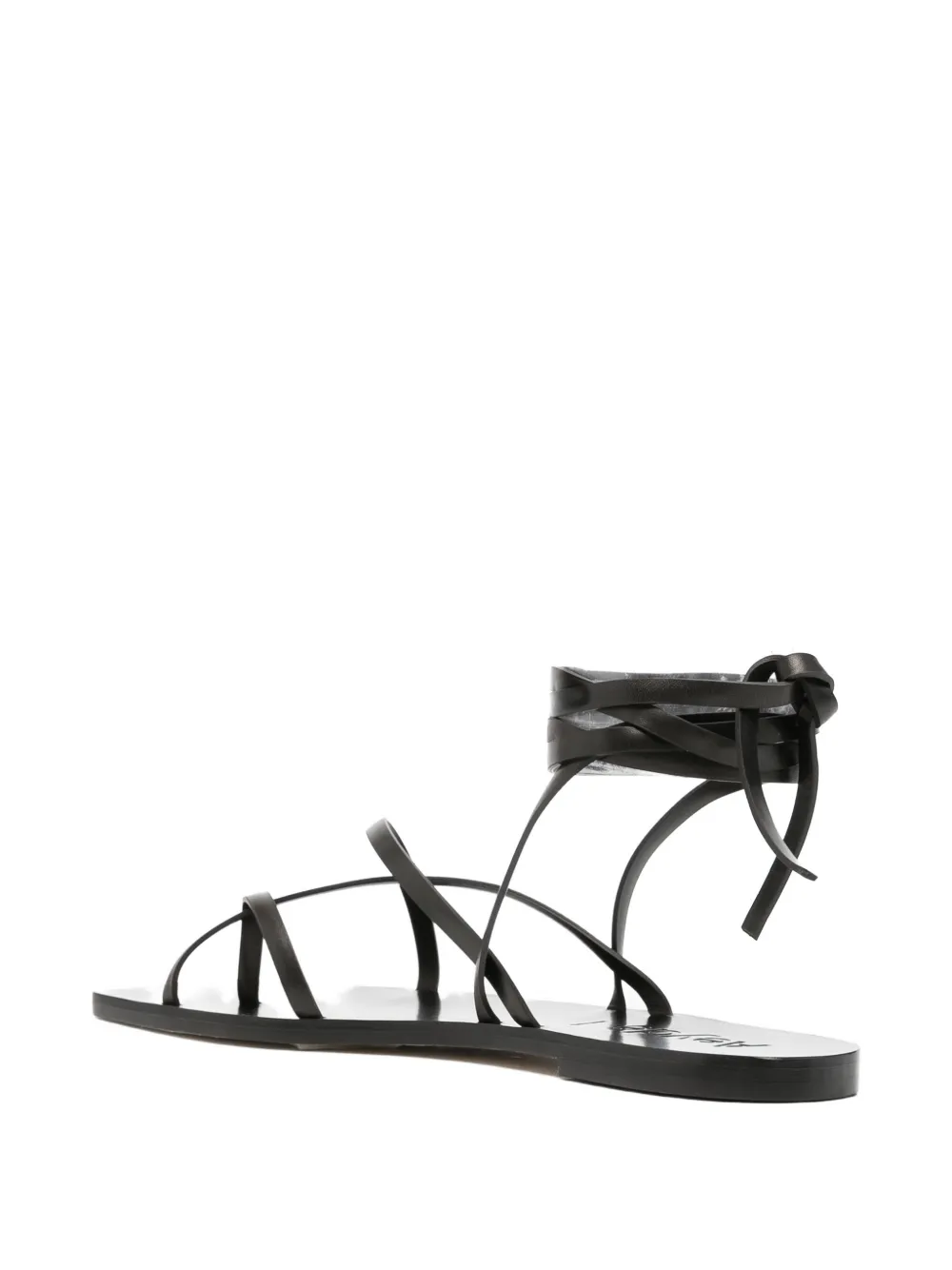 Aeyde Norah strappy leather sandals Zwart