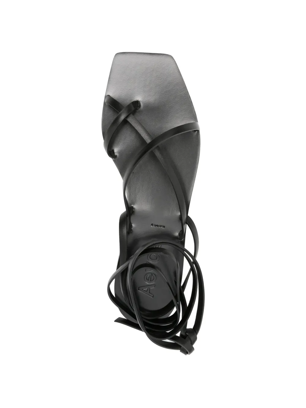 Aeyde Norah strappy leather sandals Zwart