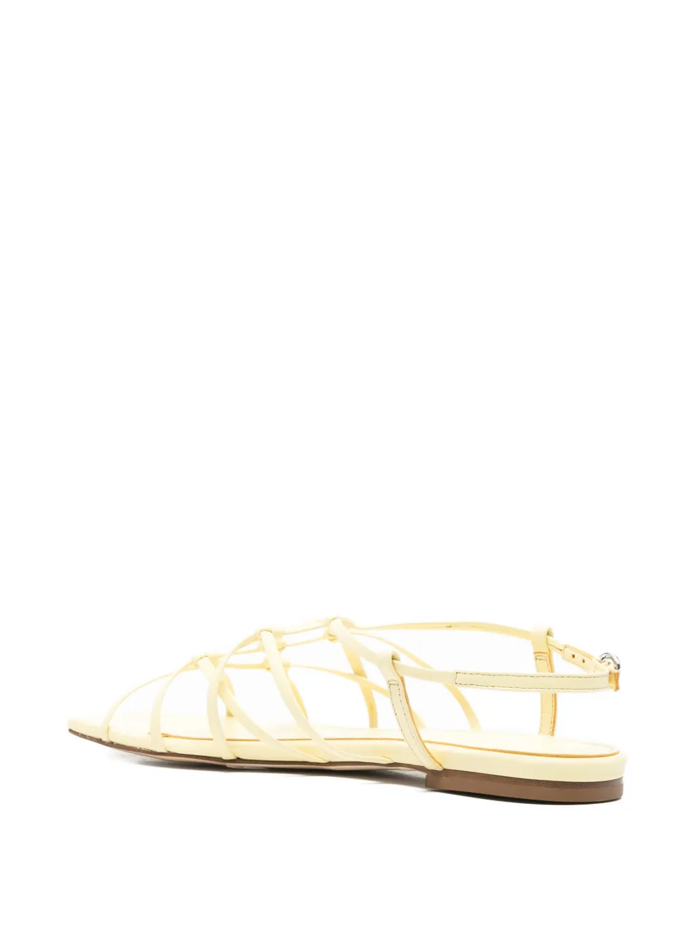 Aeyde Anisa knot-detail leather sandals Beige