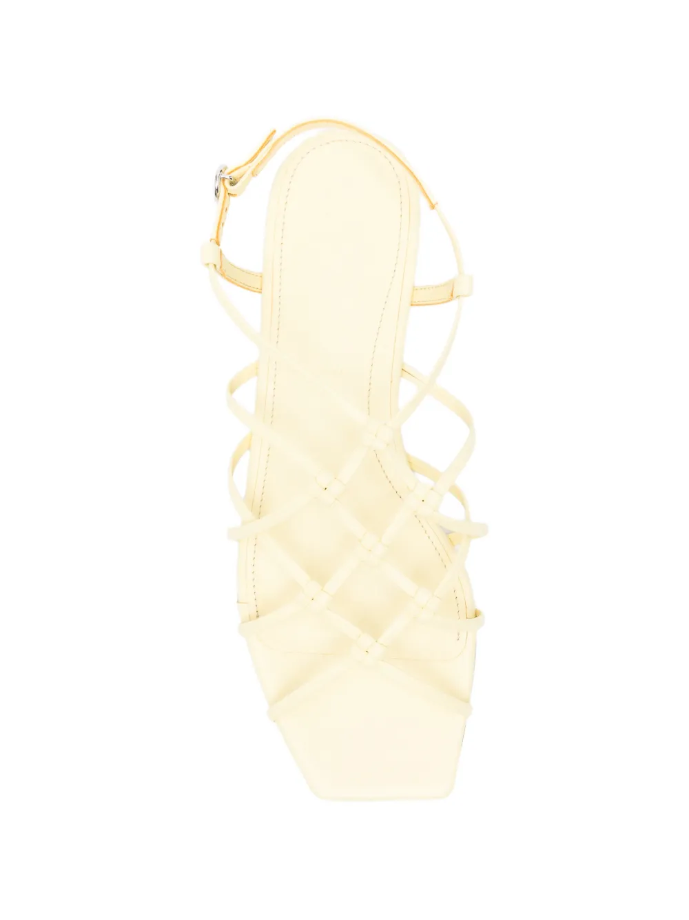 Aeyde Anisa knot-detail leather sandals Beige