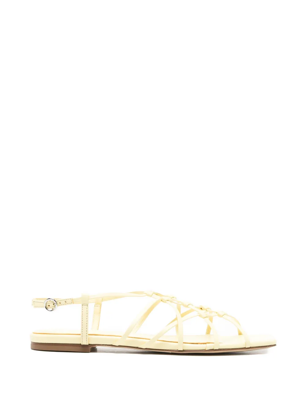 Aeyde Anisa knot-detail leather sandals Beige