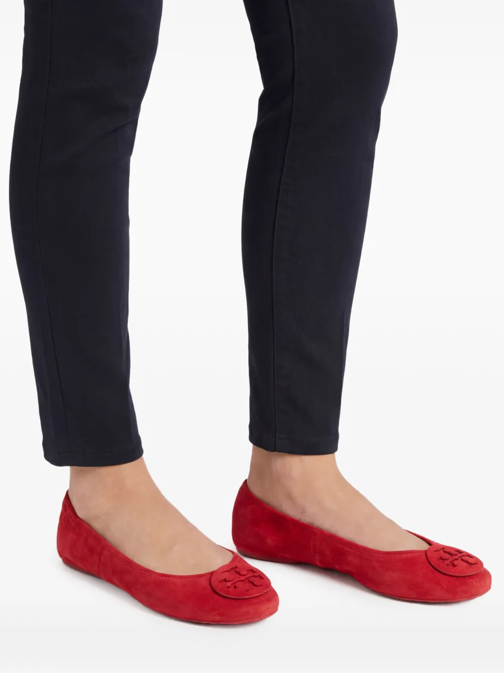 Tory Burch Reva ballerina's met logodetail Rood