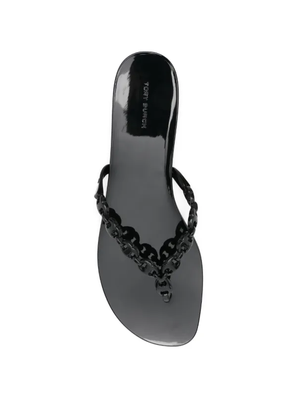 Tory Burch Sandália Gemini Link Jelly | Preto | FARFETCH BR