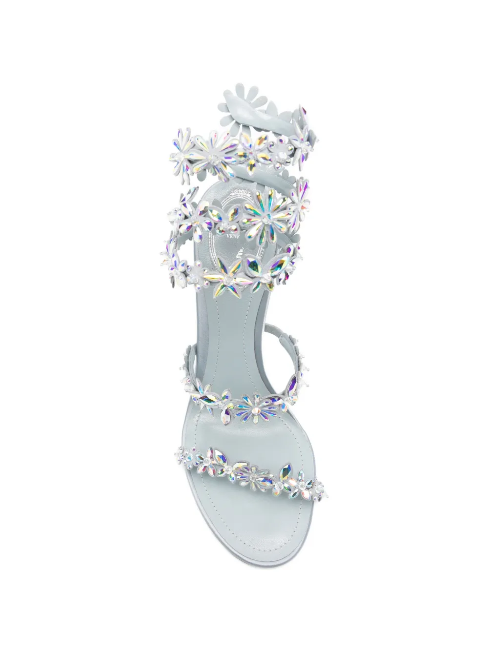 René Caovilla Eva embellished heeled sandals Blauw