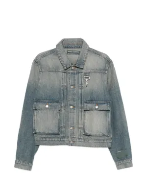 Alexander Wang プリント デニムジャケット | ブルー | FARFETCH JP