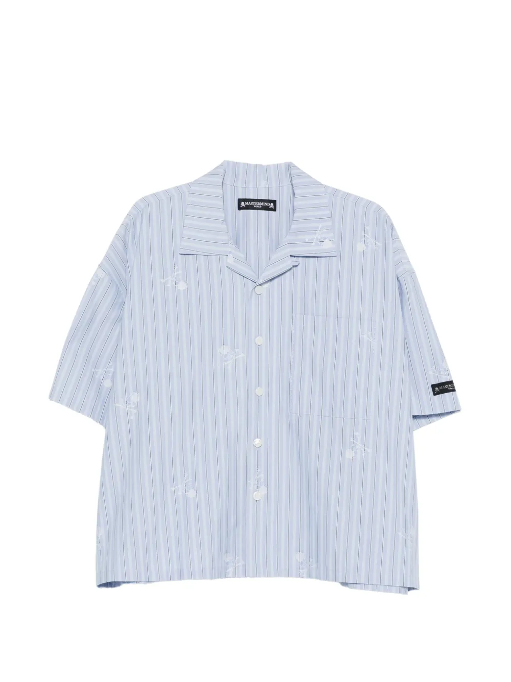 Mastermind Japan Striped-pattern Shirt In Blue