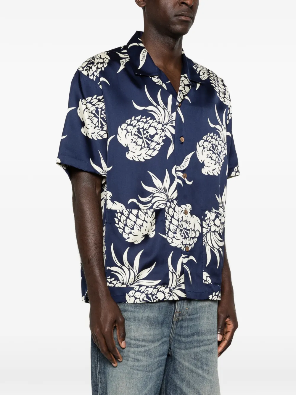 Mastermind Japan Pineapple-pattern Shirt In Blue