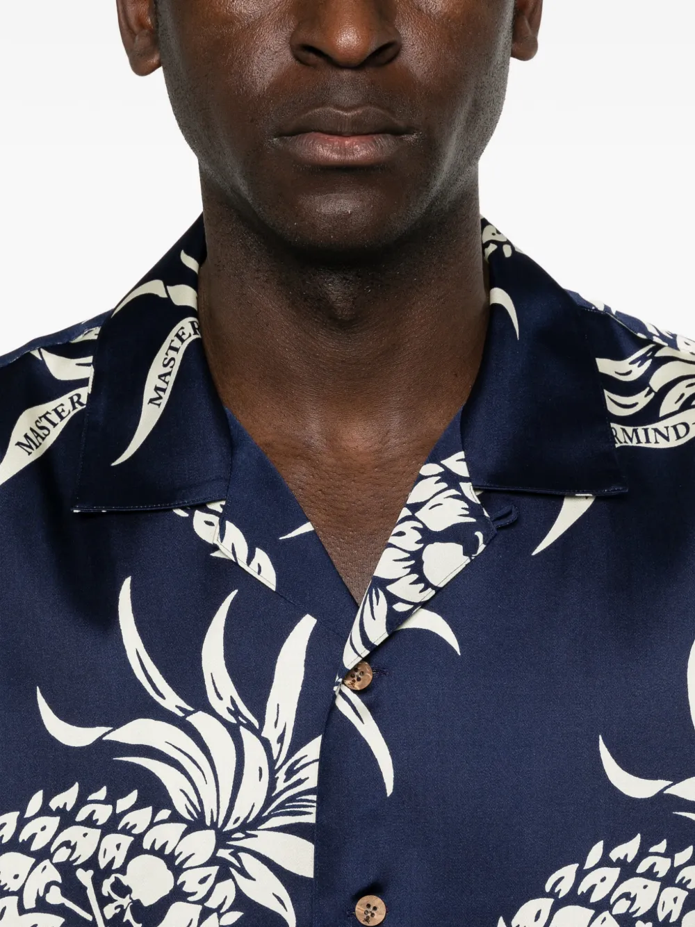 Mastermind Japan Pineapple-pattern Shirt In Blue