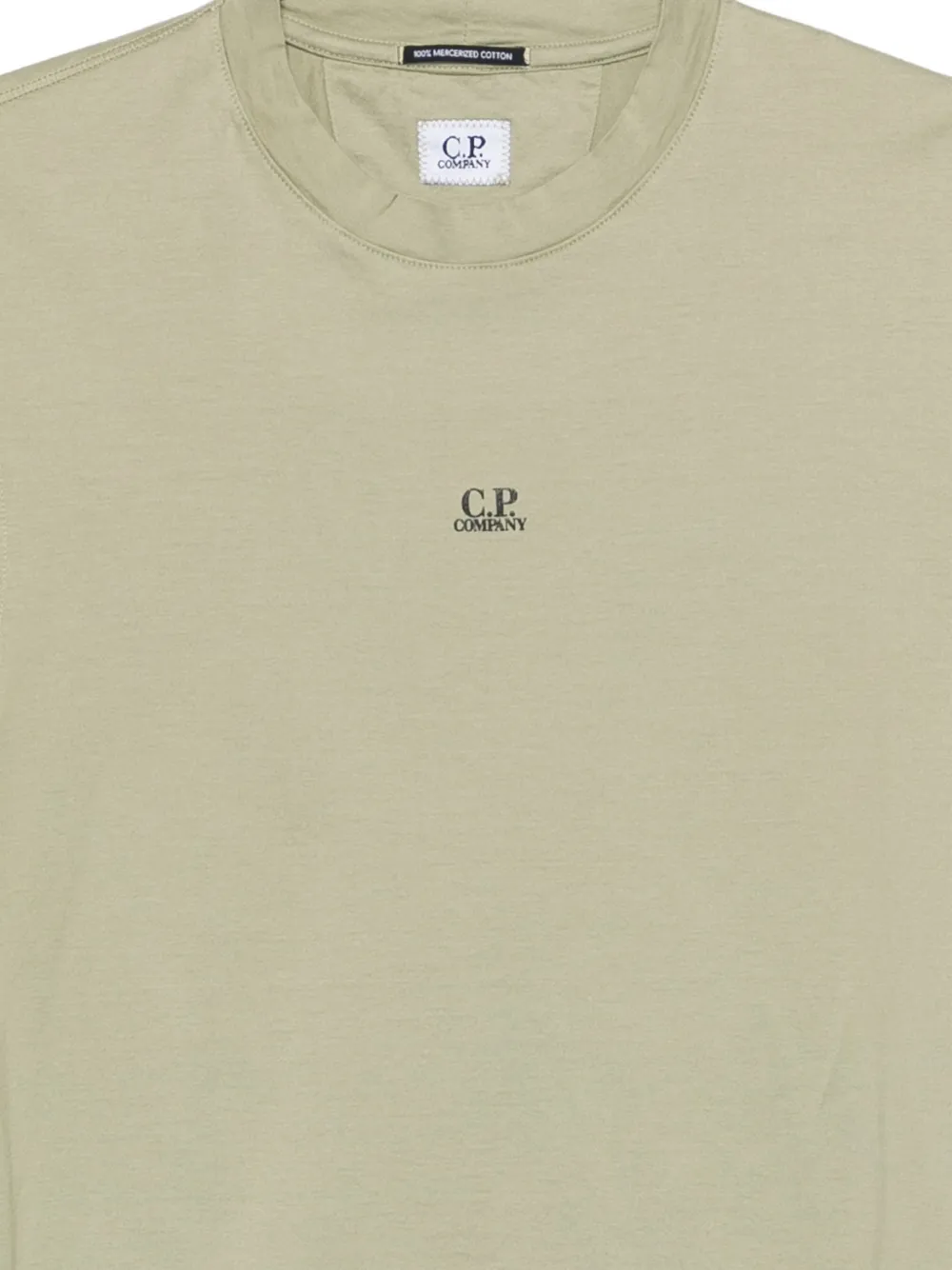 C.P. Company 70 2 Gasato gemerceriseerd jersey T-shirt met korte mouwen Beige