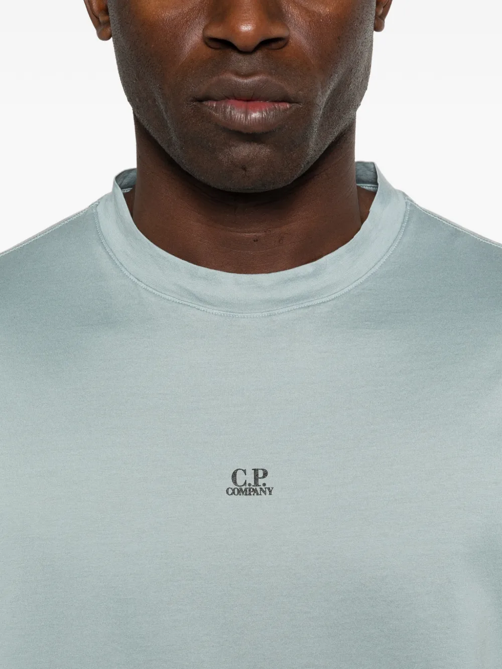 C.P. Company 70 2 Gasato gemerceriseerd jersey T-shirt met korte mouwen Blauw