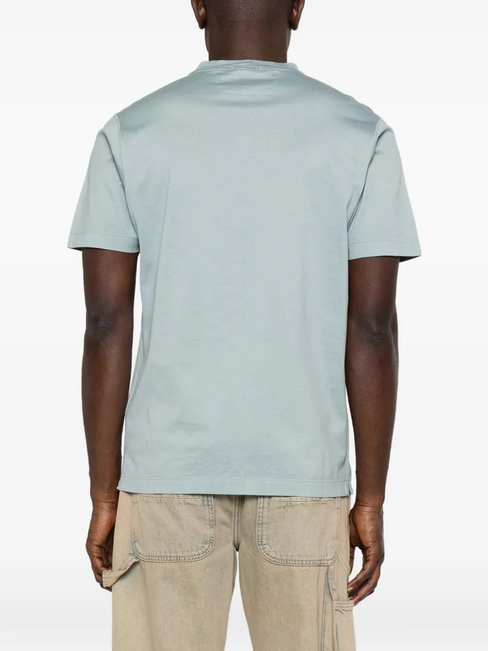 C.P. Company 70 2 Gasato gemerceriseerd jersey T-shirt met korte mouwen Blauw