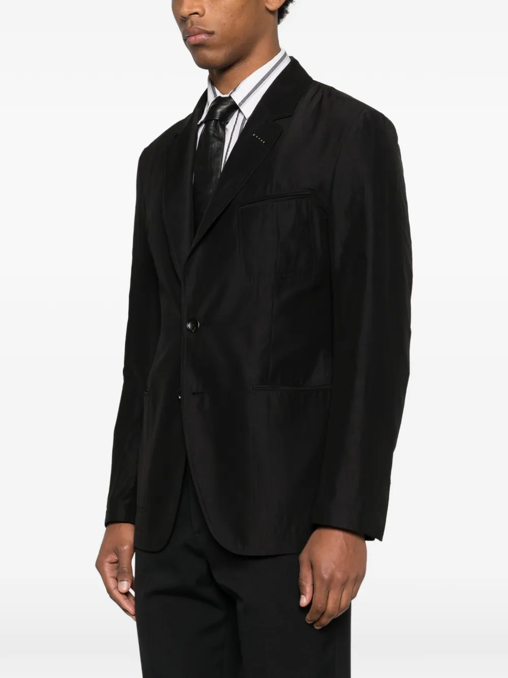 TOM FORD Blazer met enkele rij knopen Zwart