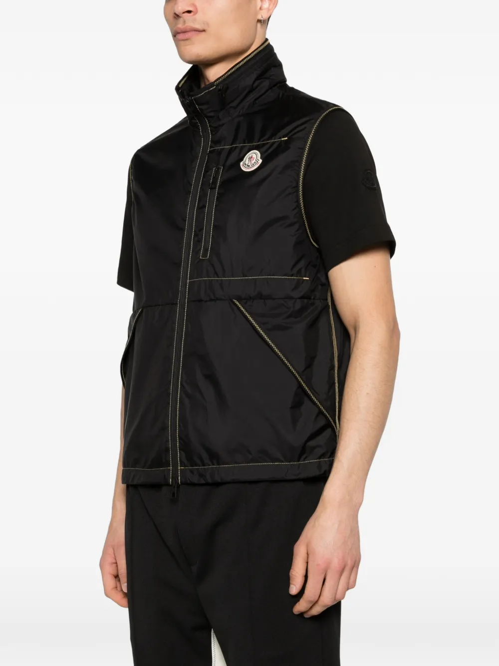 Moncler Bodywarmer met contrasterend stiksel Zwart