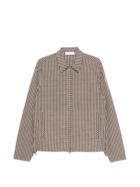Moncler gingham crinkle shirt jacket