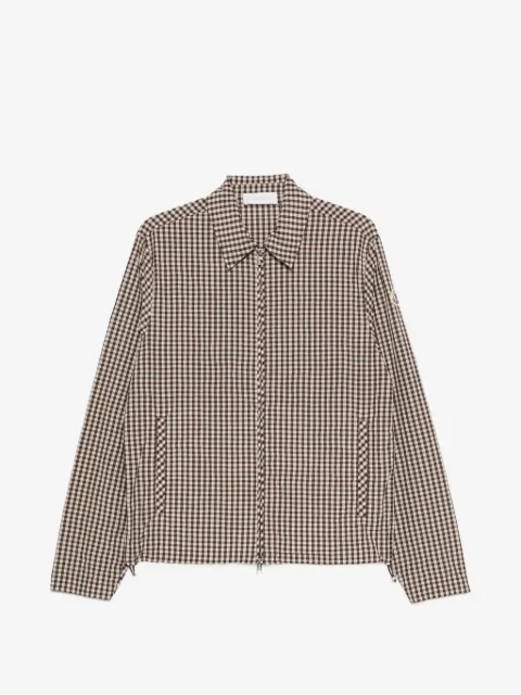 Moncler gingham crinkle shirt jacket