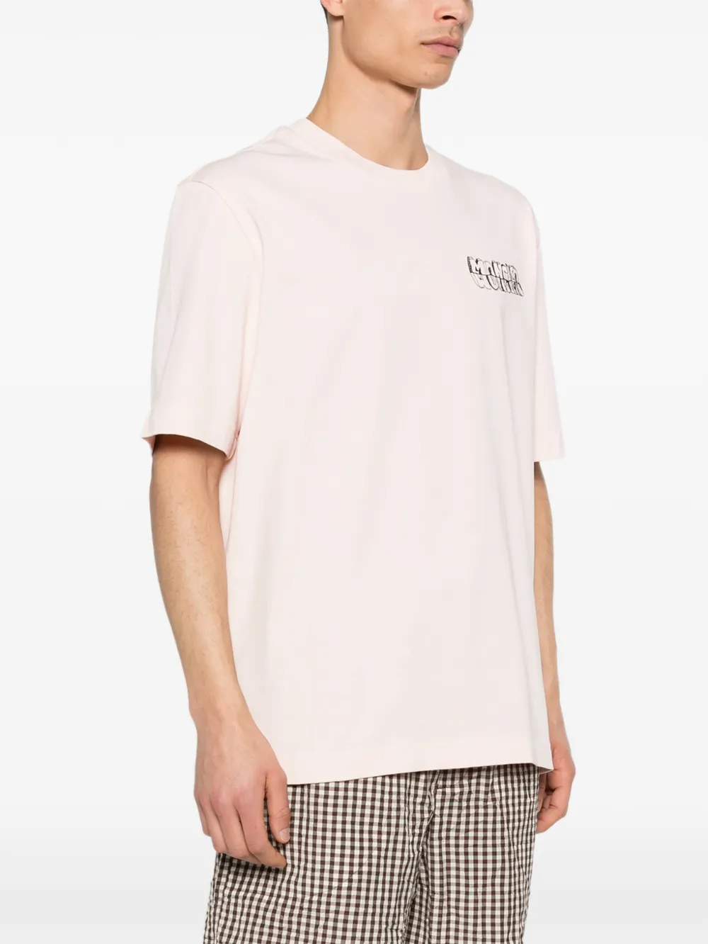 Moncler T-shirt met logo Roze