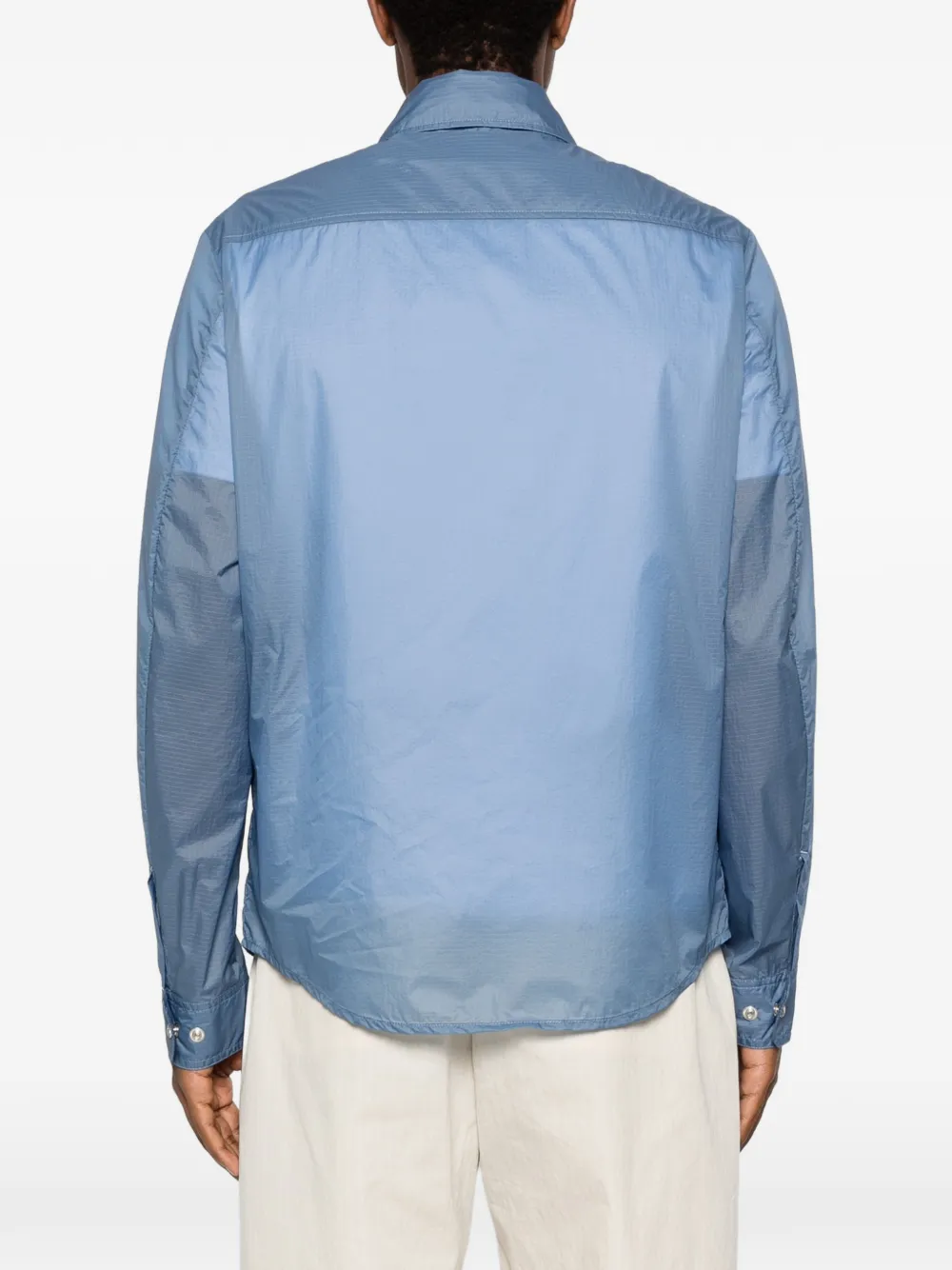 Moncler Shirtjack met logopatch Blauw