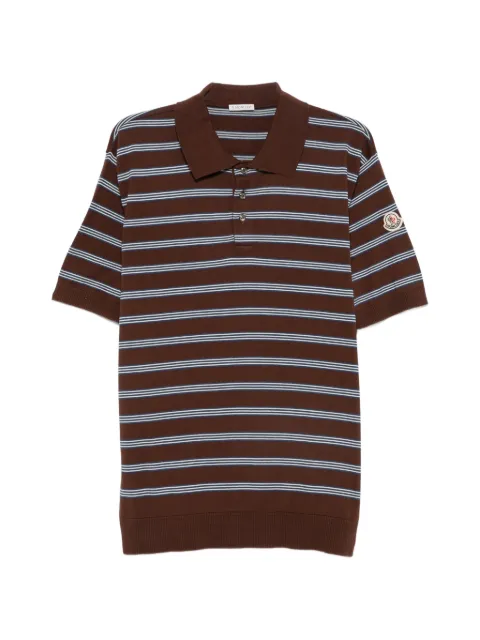 Moncler striped short-sleeve polo shirt