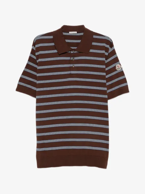 Moncler striped short-sleeve polo shirt