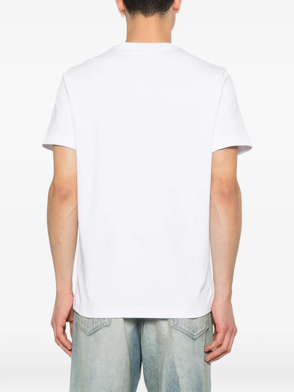 Moncler T-shirt met logo en grafische print Wit