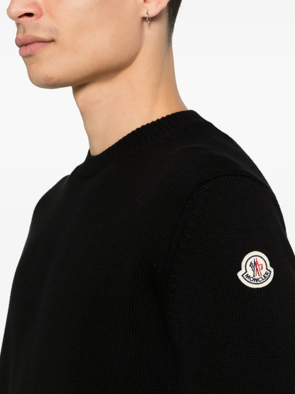 MONCLER✴︎セーター Moncler Crew Neck Knit Jumper | Black | FARFETCH
