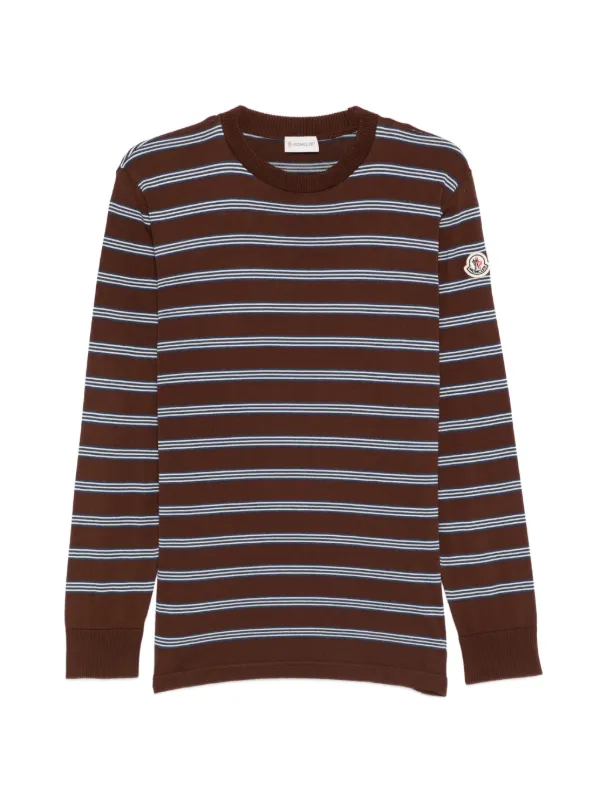 Moncler ストライプ Tシャツ | ブラウン | FARFETCH JP