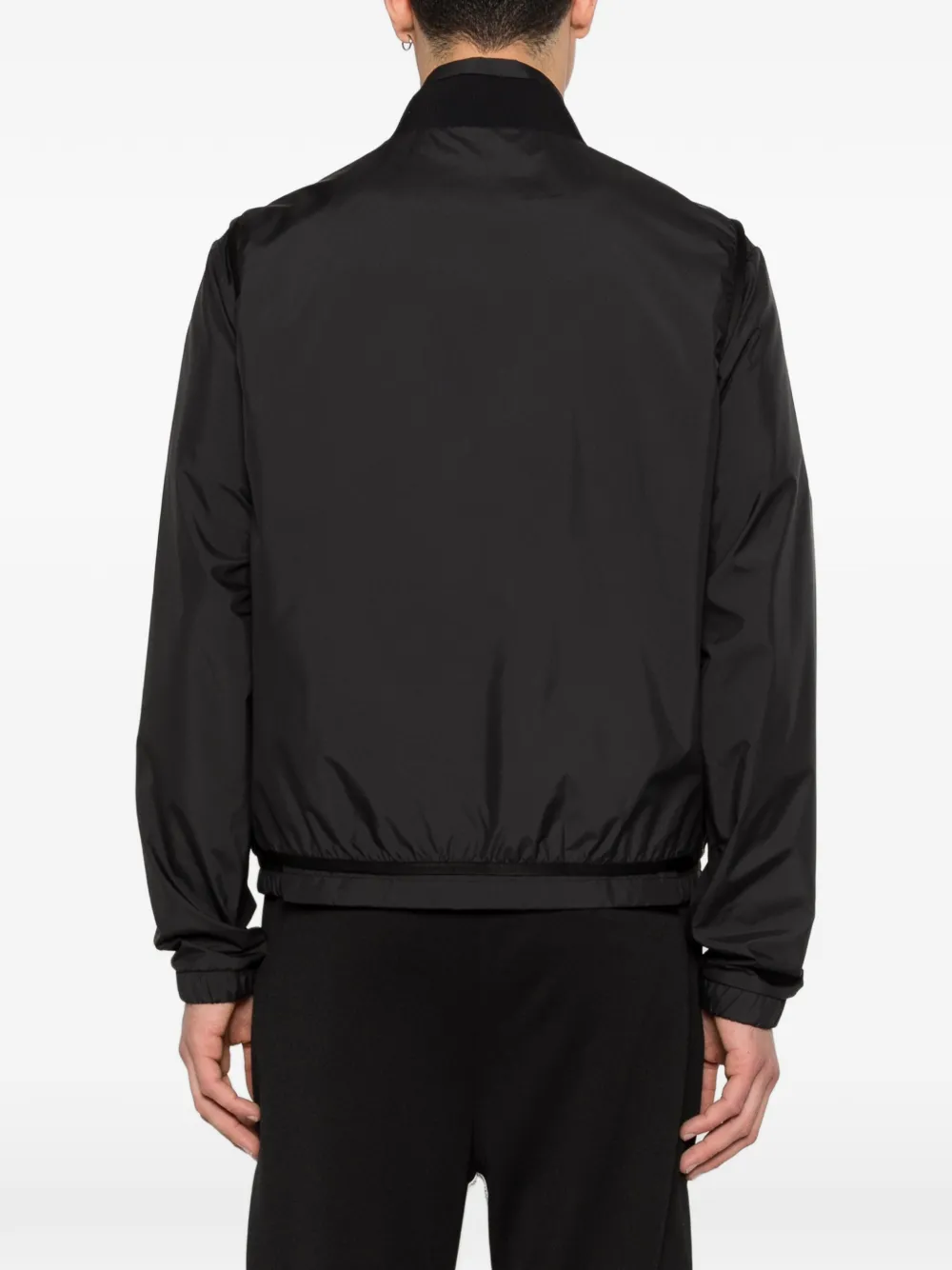 Moncler Hemmoor jack met logopatch Zwart