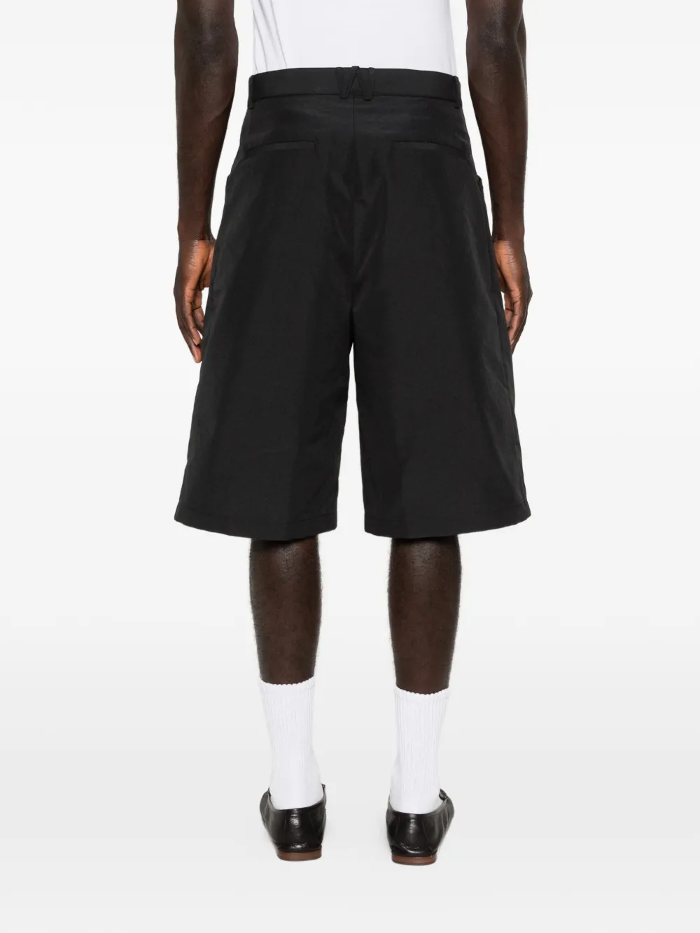 Willy Chavarria Chilango shorts met plooien Zwart
