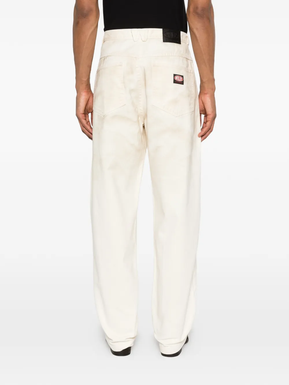 Willy Chavarria Jeans met knoopsluiting Beige