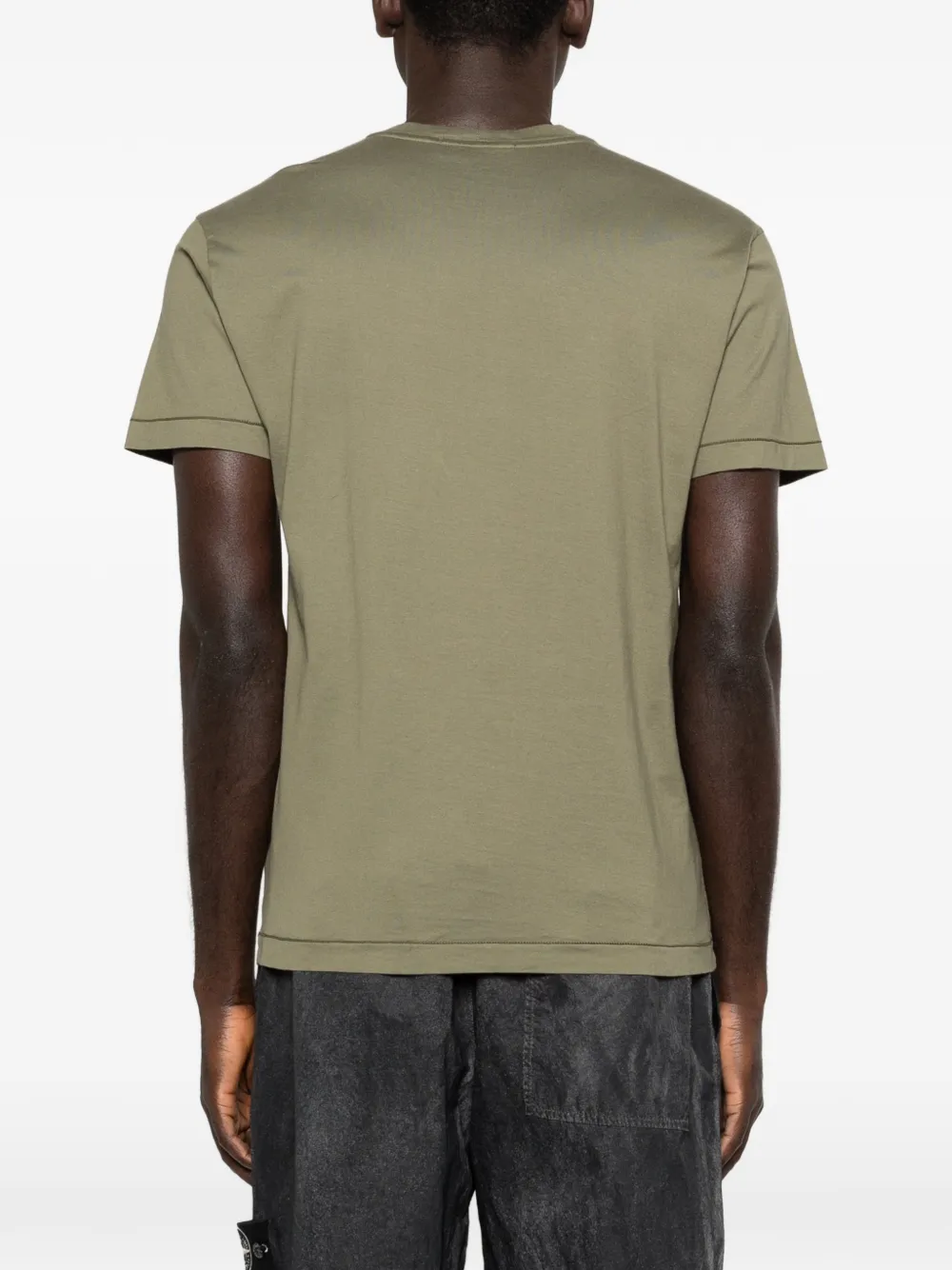 Stone Island T-shirt met logopatch Groen