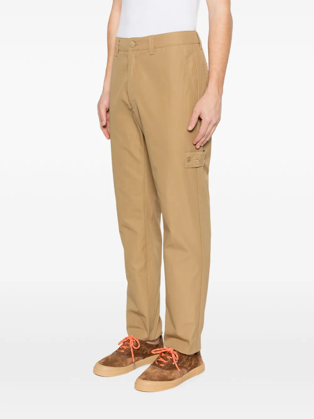  Stone Island Logo Patch Chinos - Neutrals 