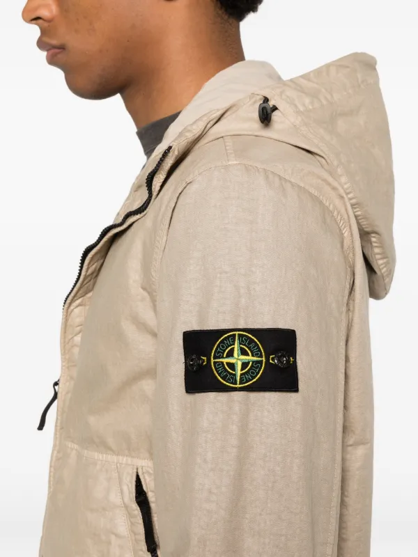 STONE  ジャケット Stone Island Jaqueta De Capuz Com Logo | Neutro | FARFETCH BR