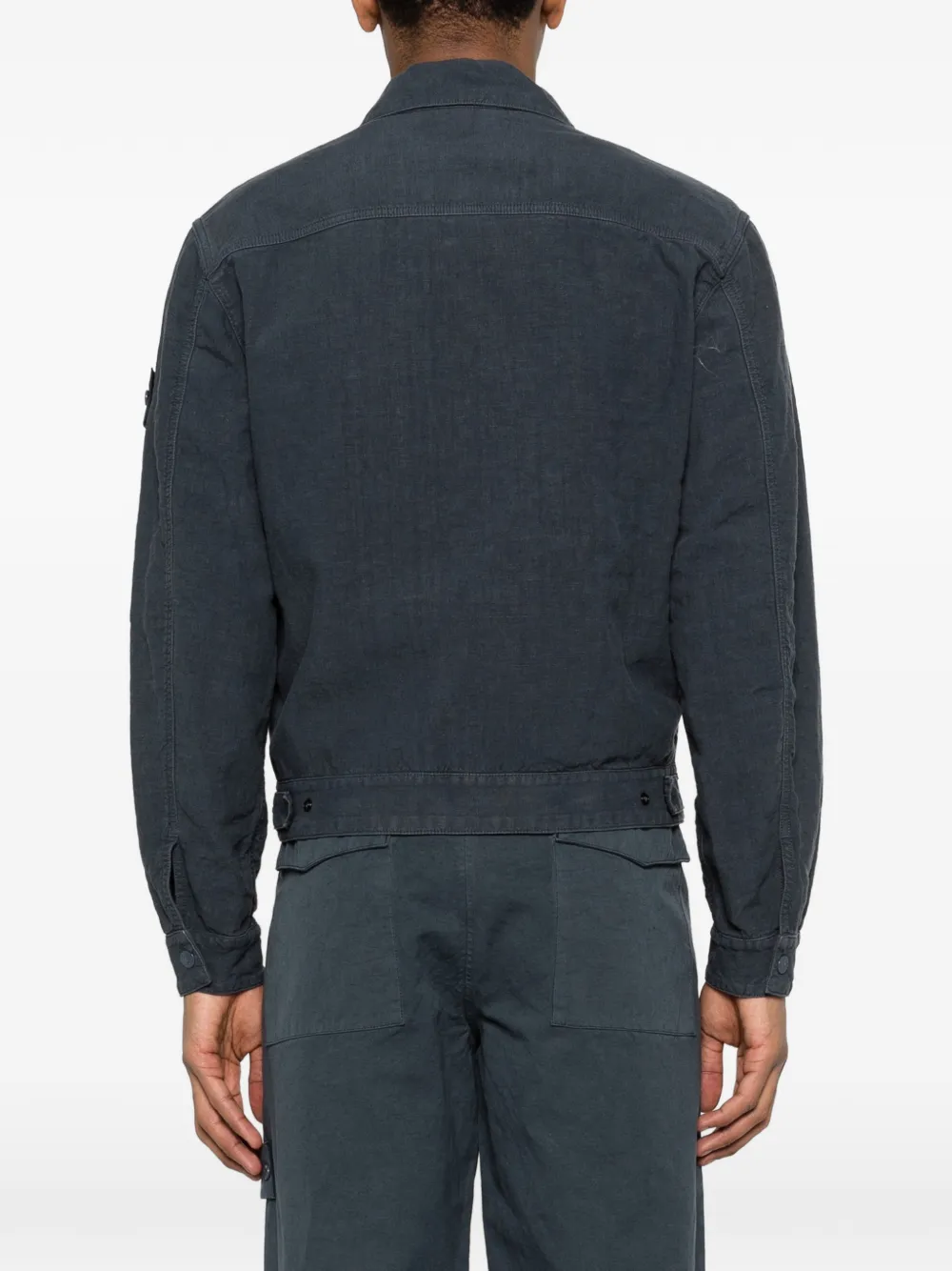 Stone Island Jack met klepzak en knopen Blauw