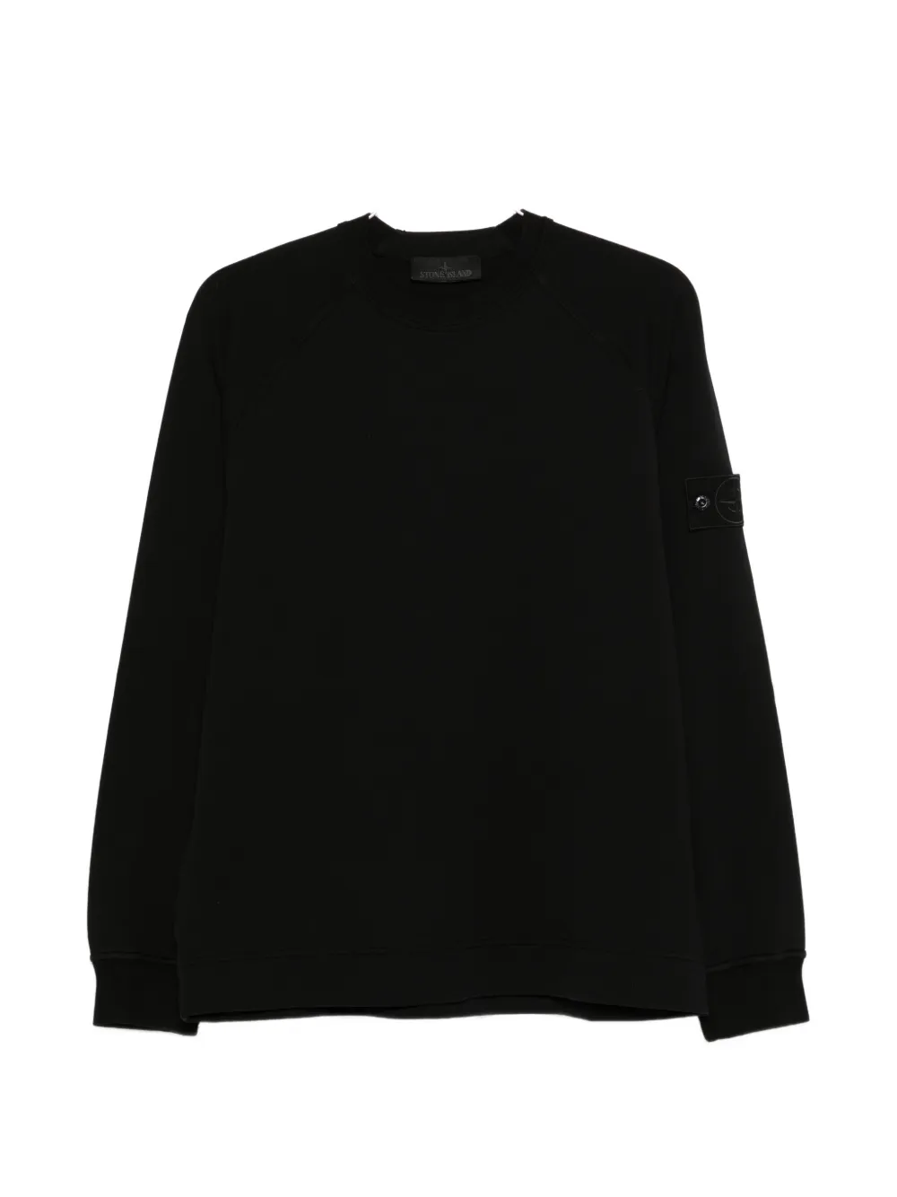 Stone Island long-sleeved logo-patch sweatshirt - Nero