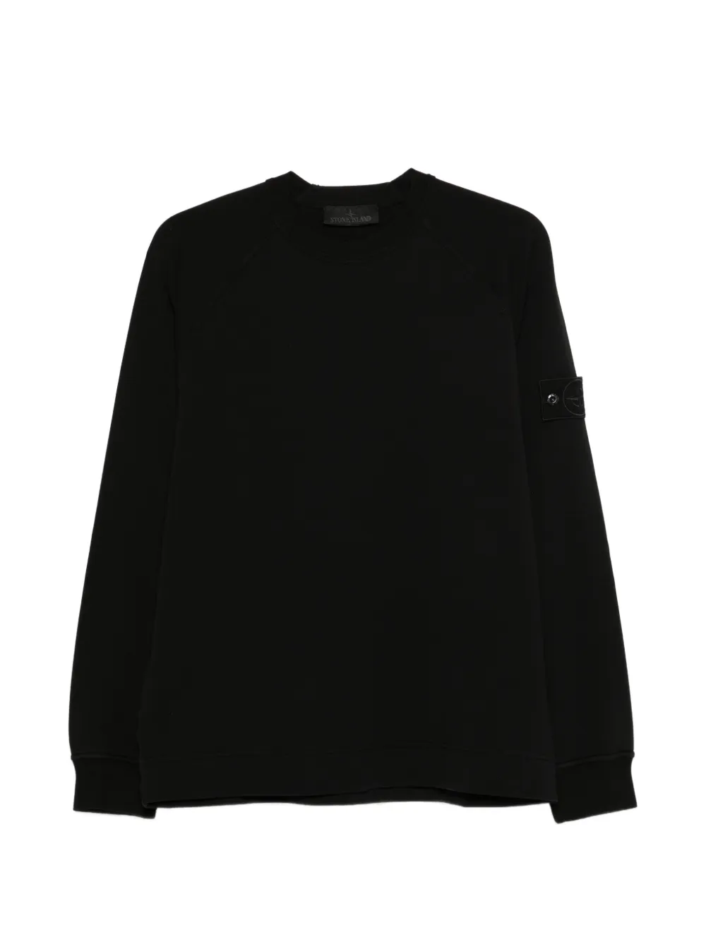 Stone Island long-sleeved logo-patch sweatshirt - Nero