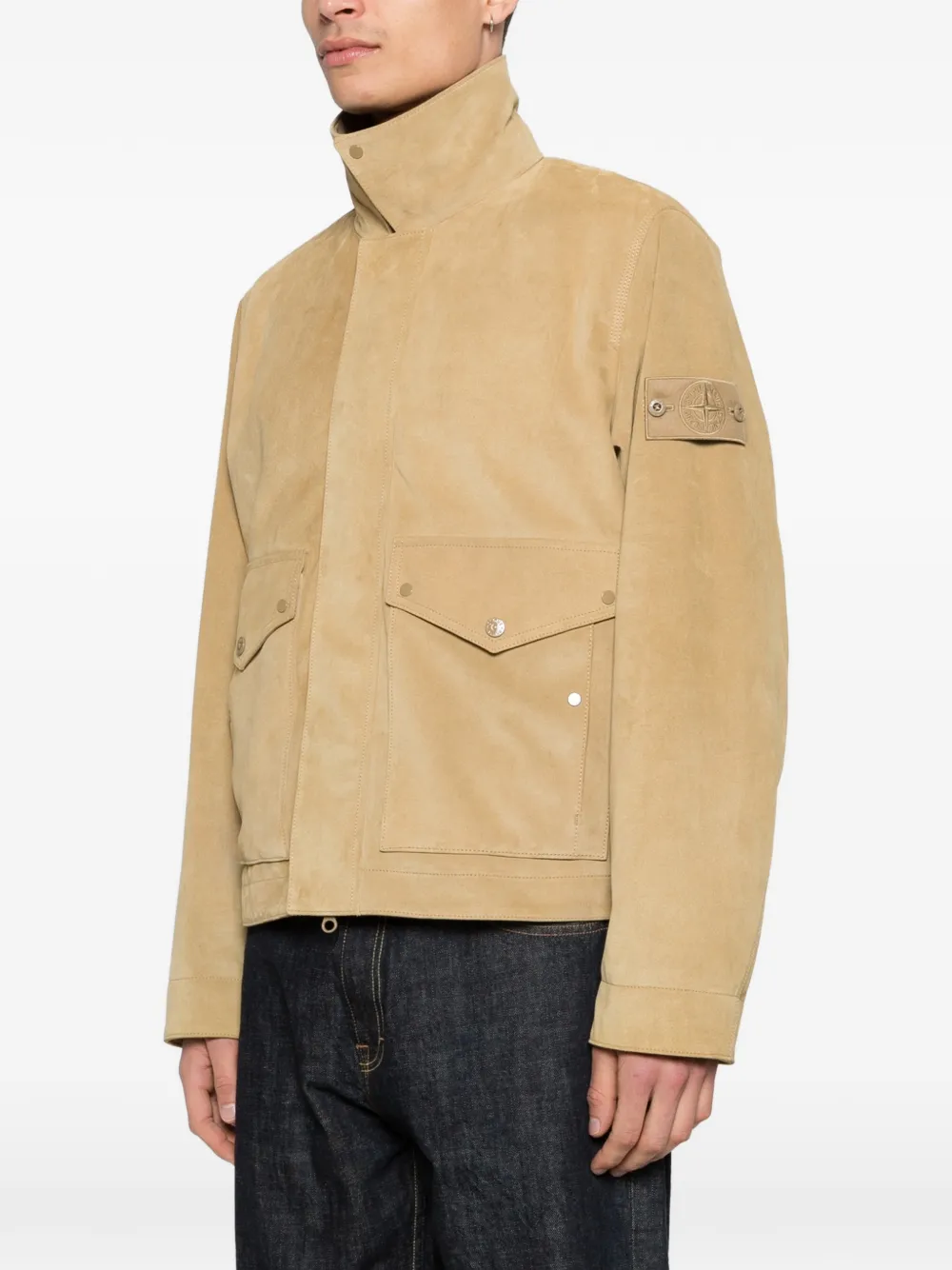  Stone Island Suede Jacket - Neutrals 