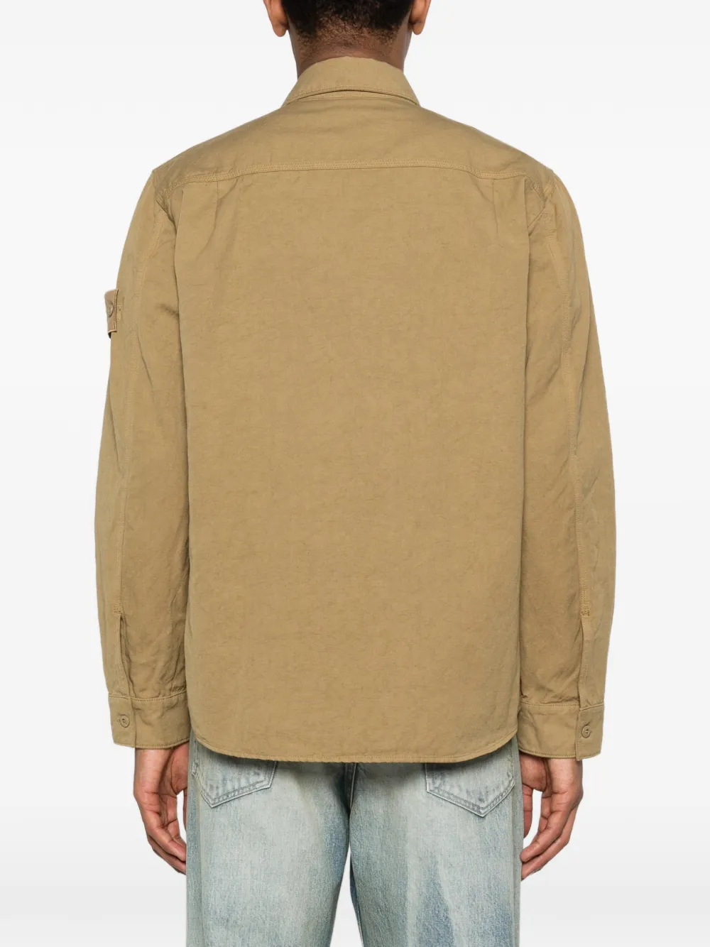 Stone Island Shirtjack met print Beige