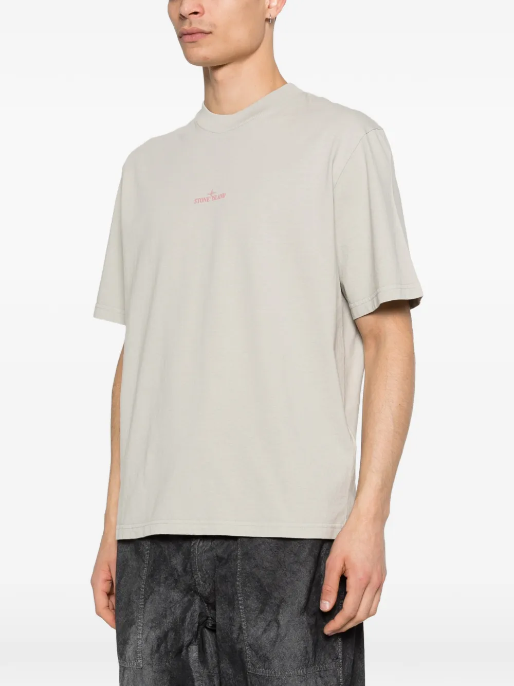 Stone Island T-shirt met grafische print Grijs