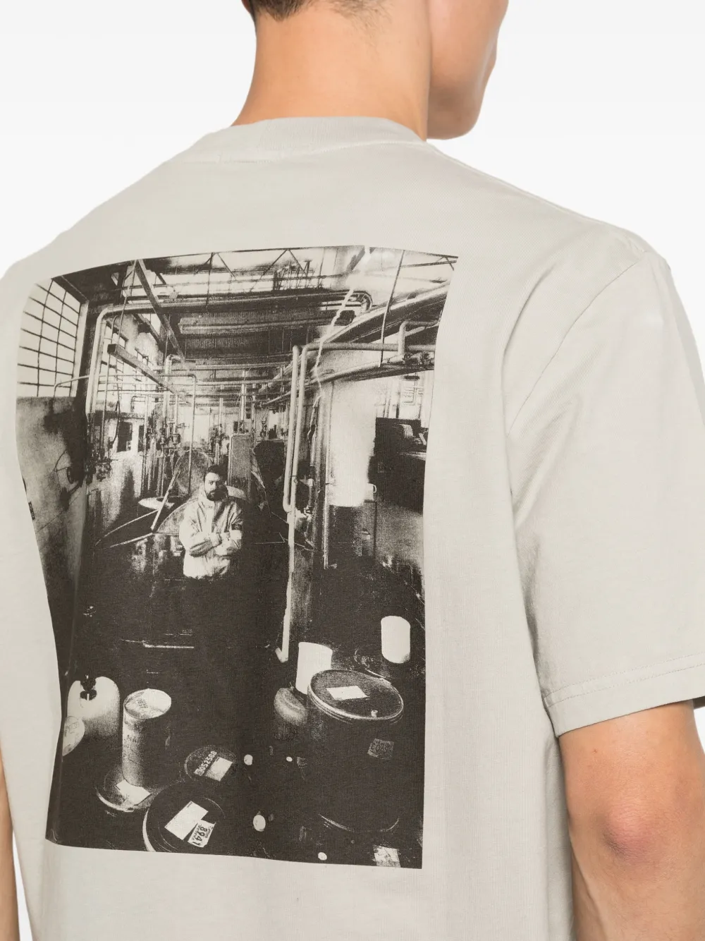 Stone Island T-shirt met grafische print Grijs