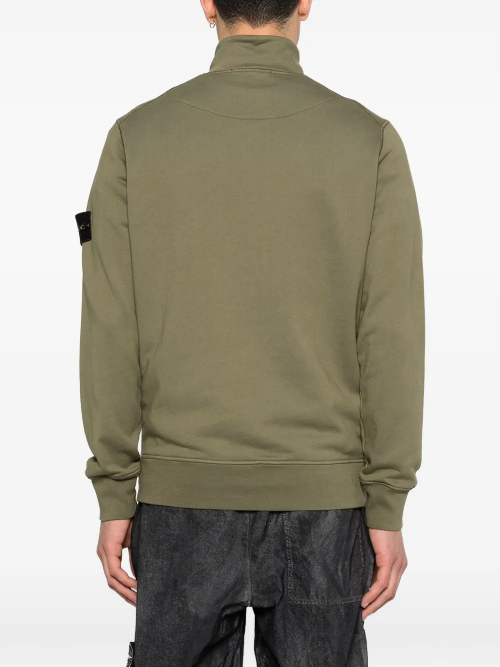 Stone Island Sweater met halve rits Groen