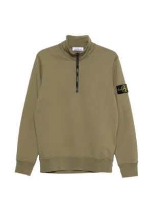 Stone Island 6100028 ハーフジップ セーター | グリーン | FARFETCH JP