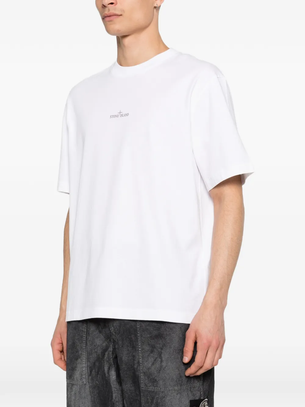 Stone Island T-shirt met grafische print Wit