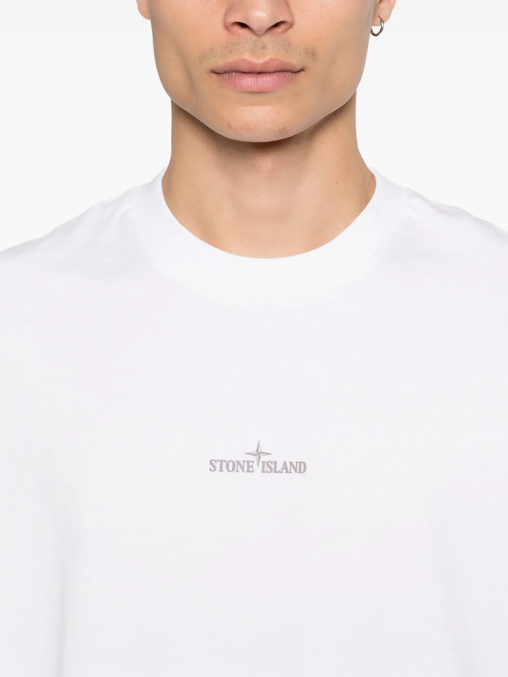 Stone Island T-shirt met grafische print Wit