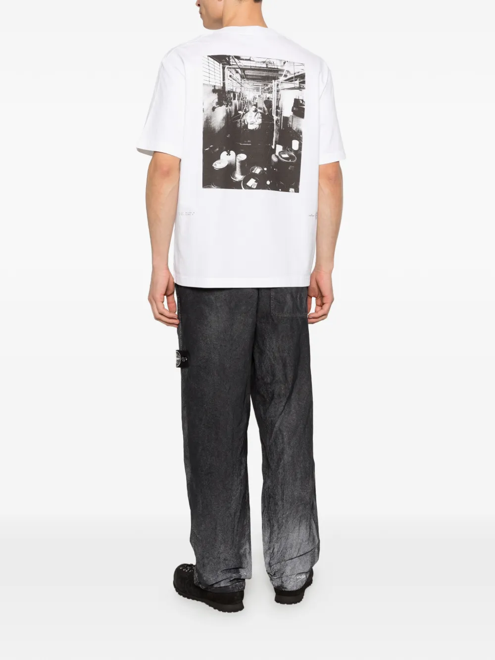 Stone Island T-shirt met grafische print Wit