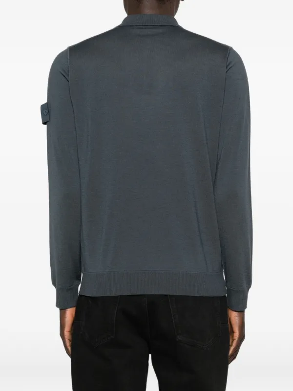 Stone Island Ghost ロングスリーブ ポロシャツ | ブルー | FARFETCH JP