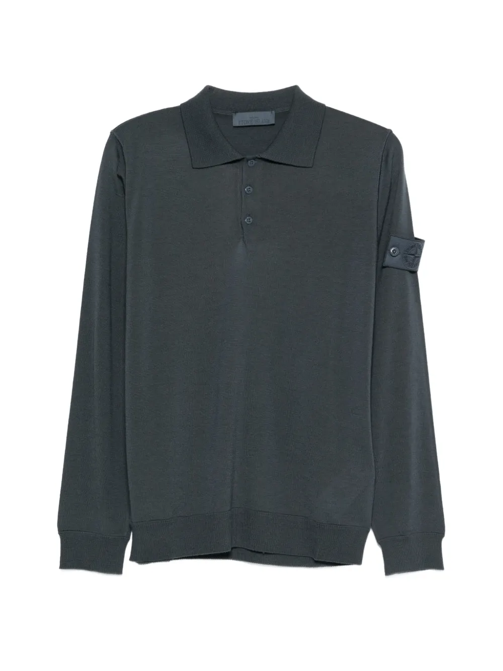 Stone Island long-sleeve polo shirt - Blu