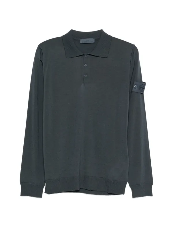 Stone Island Ghost ロングスリーブ ポロシャツ | ブルー | FARFETCH JP