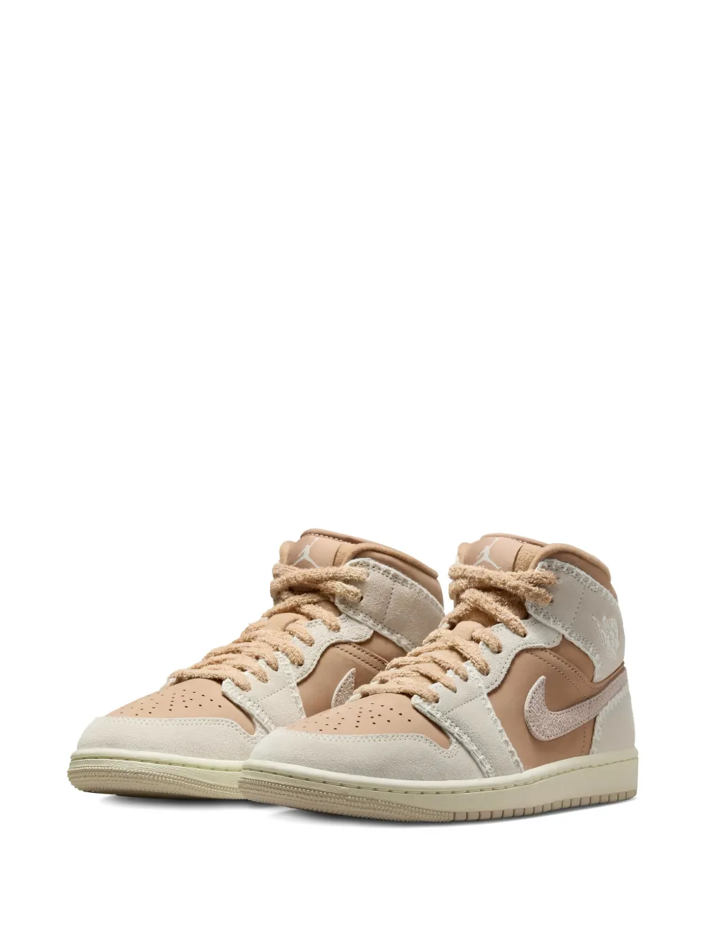 Jordan 1 Mid Se Lace-up Fastening Sneakers In Brown