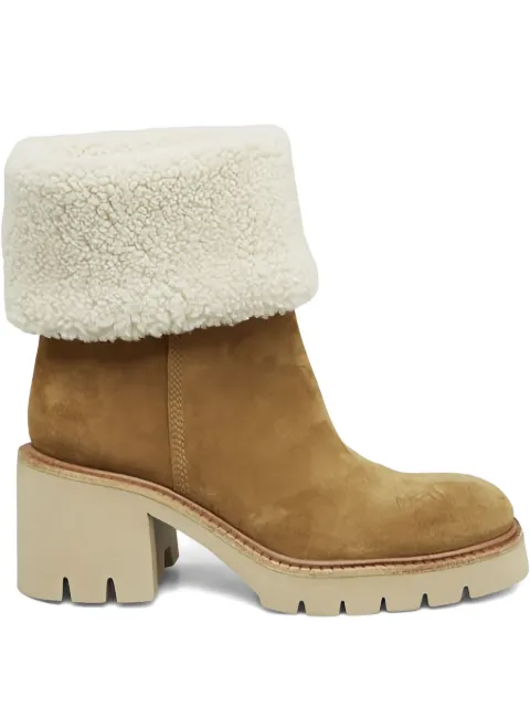 Pedro Garcia shearling-lined block-heel boots